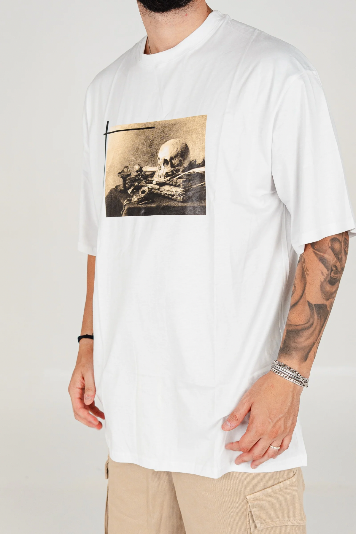 T-Shirt White Teschio