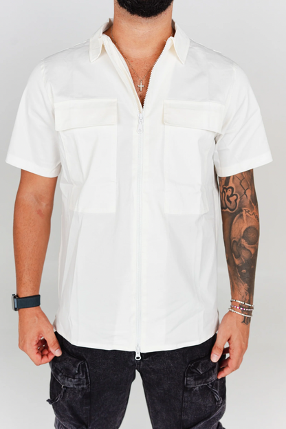 Camicia White Cerniera