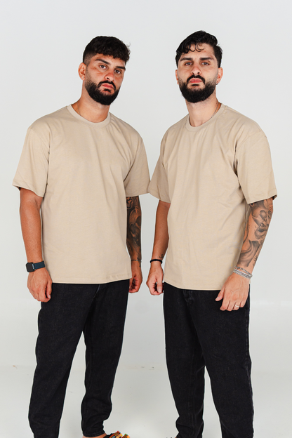 T-Shirt Beige Tessuto Premium